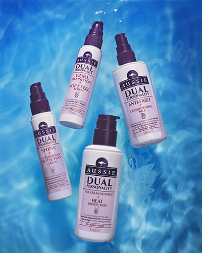 Aussie hair products in water – Photograph by George Ong