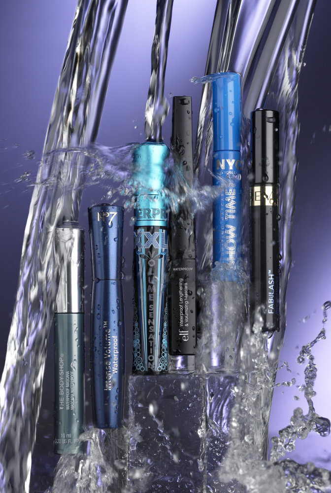 Water pouring over Macs cosmetics – Photograph by George Ong