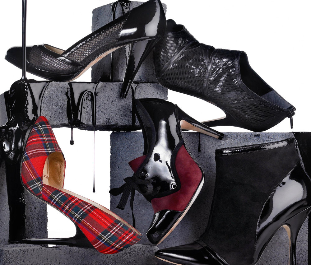 Ladies shoes dribbles with oil – Photograph by George Ong