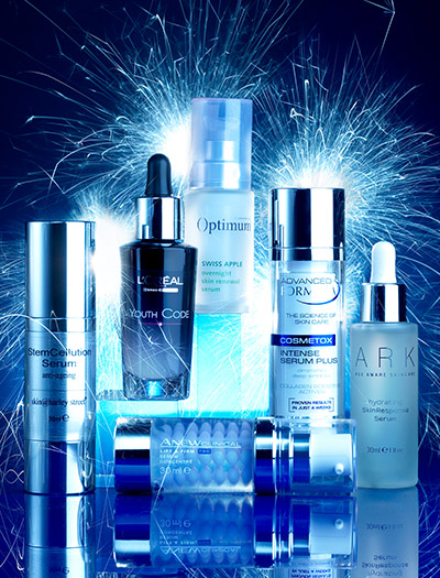 L'Oreal cosmetics with sparklers  – Photograph by George Ong