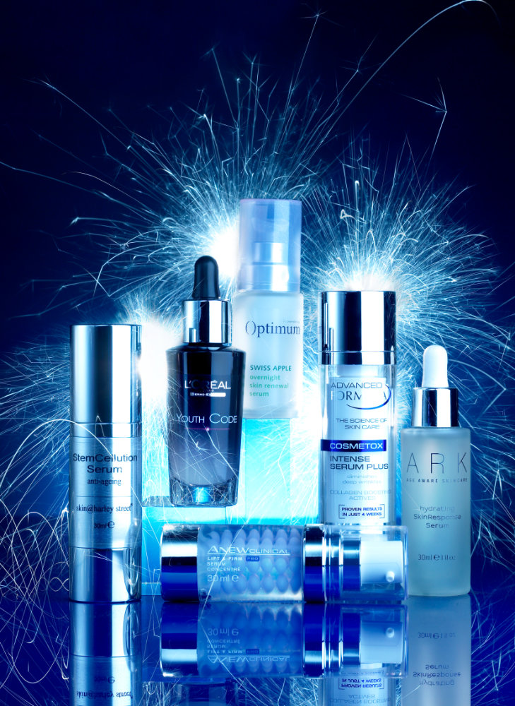 L'Oreal cosmetics with sparklers  – Photograph by George Ong