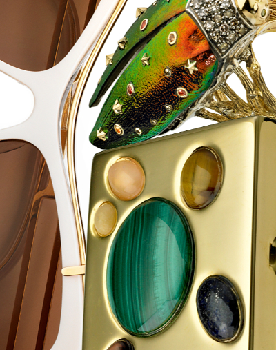 Sunglasses, ring and compact – Photograph by George Ong